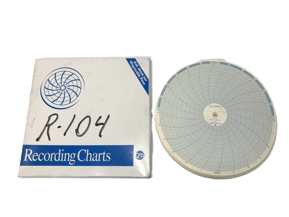 Graphic Controls Pack of (95) 24 Hour Round Recording Charts 01109412 NOS