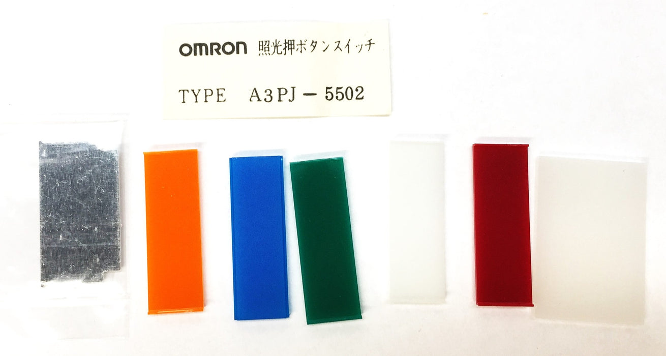 Omron Lighted Switch Multi-Colored Cover Pack (7pcs) A3PJ-5502 [Lot of 4] NOS