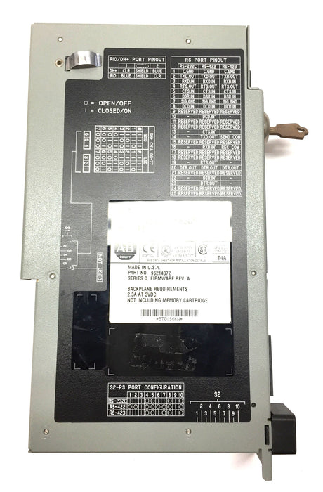 Allen-Bradley PLC-5/30 Processor Module 1785-L30B(96214872)Firm Rev.A/Ser.D USED