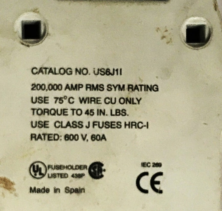Gould Ultrasafe Fuse Holder US6J1I [Lot of 3] USED