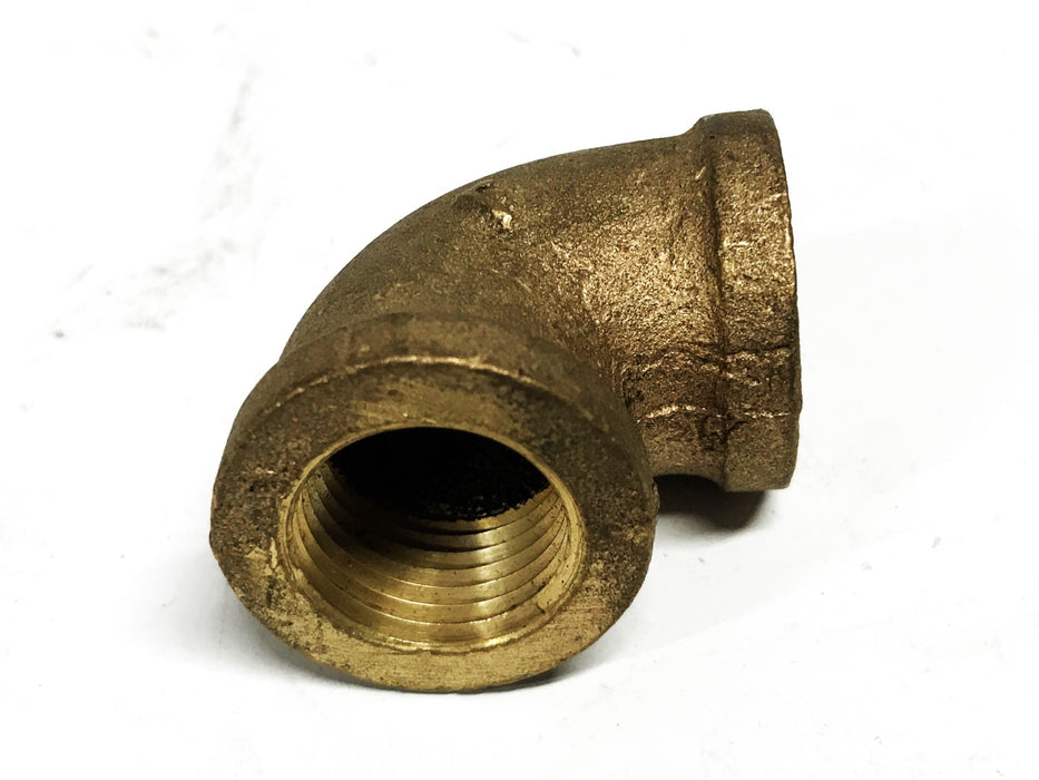 Unbranded 1/2 inch Female Brass 90-degree Elbow [Lot of 5] NOS