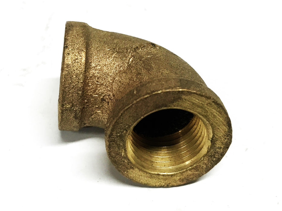 Unbranded 1/2 inch Female Brass 90-degree Elbow [Lot of 5] NOS