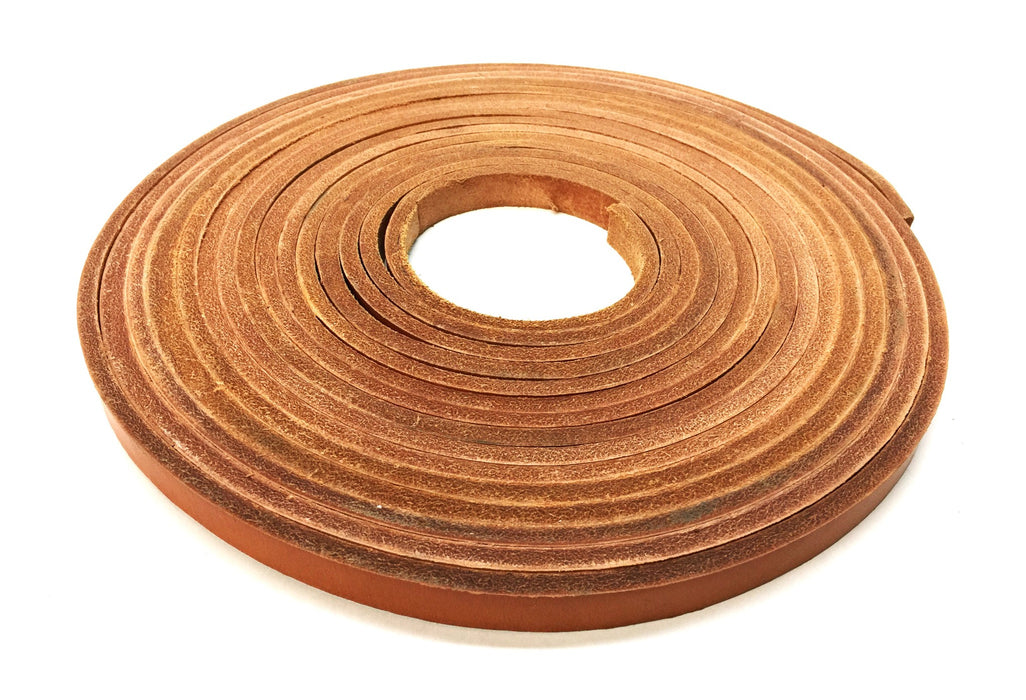 Unbranded 24' Imperfect Brown Leather Strap 3/4"wide x 1/8"thick USED