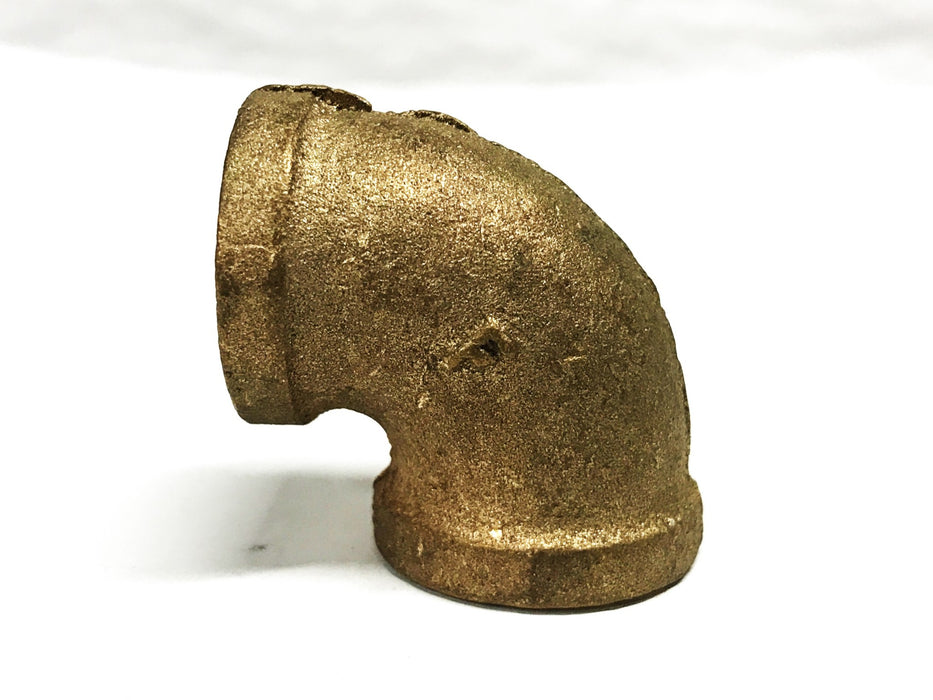 Unbranded 1/2 inch Female Brass 90-degree Elbow [Lot of 5] NOS