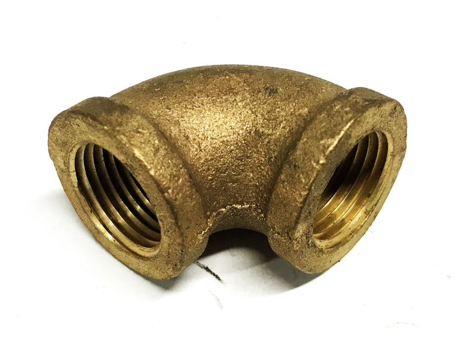 Unbranded 1/2 inch Female Brass 90-degree Elbow [Lot of 5] NOS