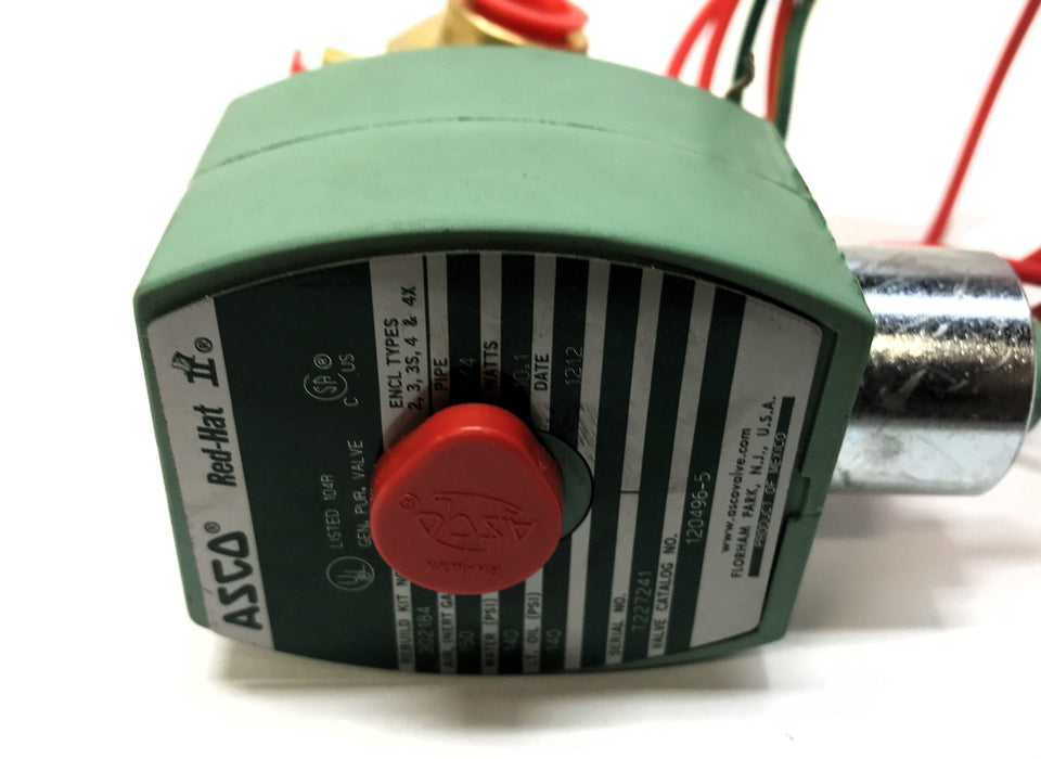 Asco Red-Hat II Solenoid Valve 120496-5 NOS