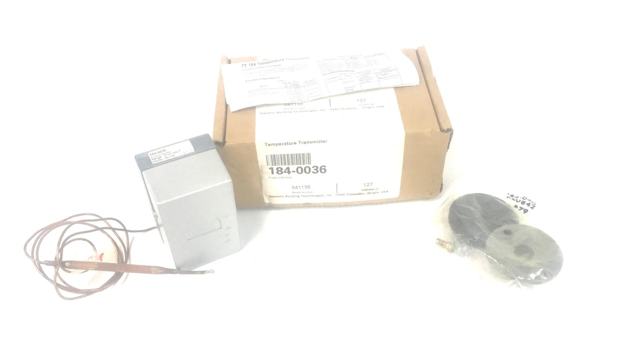 Siemens Temperature Transmitter 0-100 F 184-0036 NOS