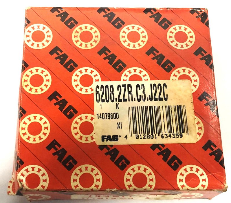 FAG Ball Bearing 6208.2ZR.C3.J22C [Lot of 2] NOS