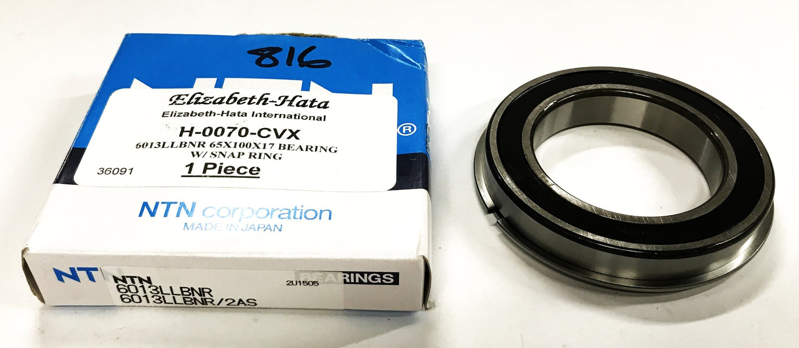 NTN Deep Groove Ball Bearing with Snap-Ring 6013LLBNR NOS