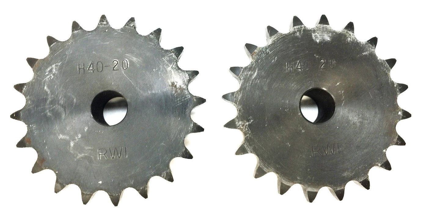 RWI 20 Tooth Roller Chain Sprocket H40-20 [Lot of 2] NOS