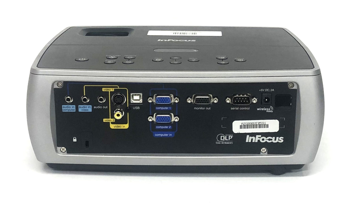 InFocus 100-240VAC 3.0A 50-60Hz Projector IN2104 No Power Cord Or Wiring USED