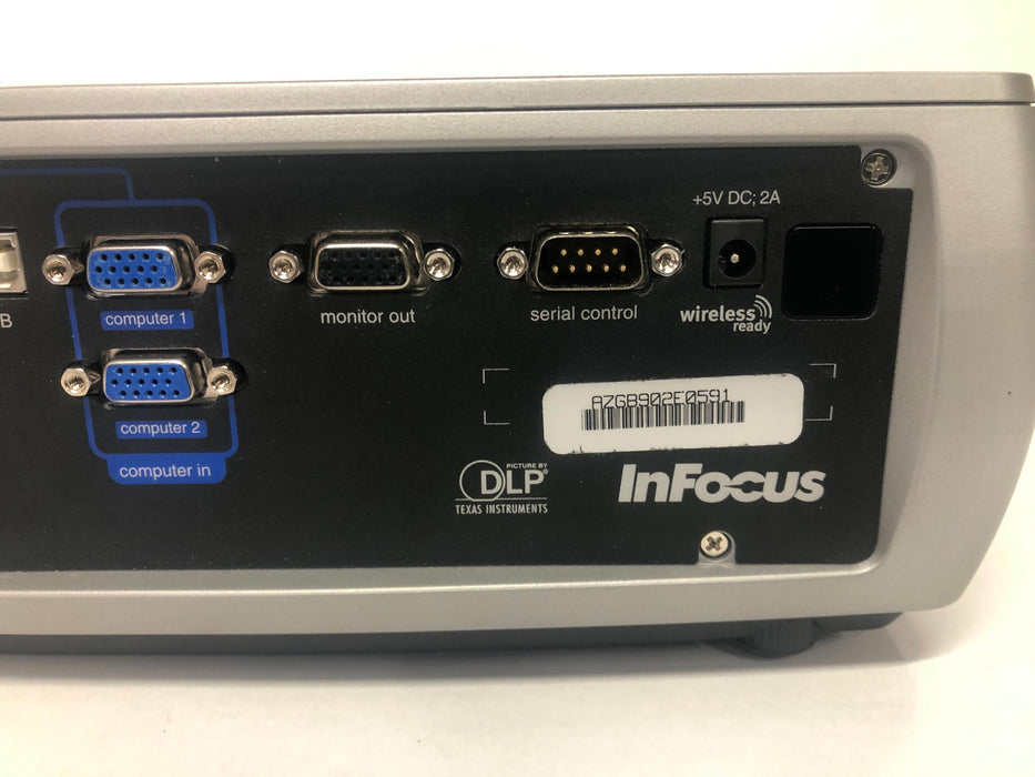 InFocus 100-240VAC 3.0A 50-60Hz Projector IN2104 No Power Cord Or Wiring USED