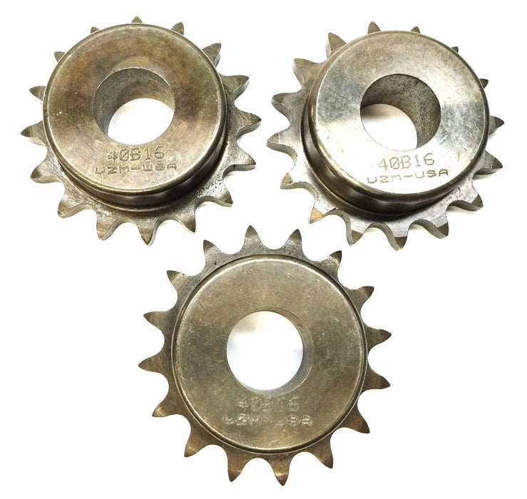 UZM Roller Chain Sprocket 40B16 [Lot of 3] NOS