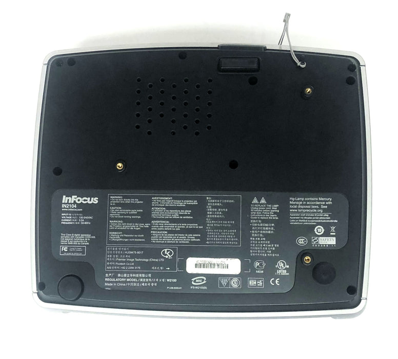 InFocus 100-240VAC 3.0A 50-60Hz Projector IN2104 No Power Cord Or Wiring USED