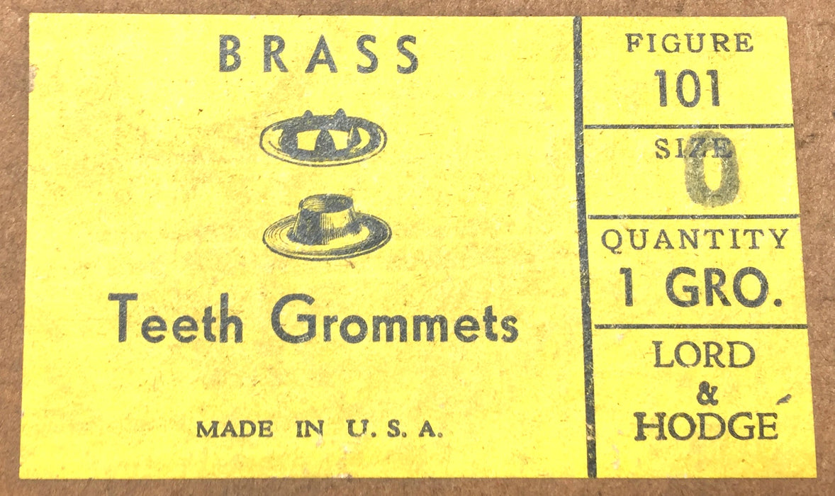 Lord and Hodge Figure 101 Size#0 Brass Teeth Grommet [Lot of 300] NOS