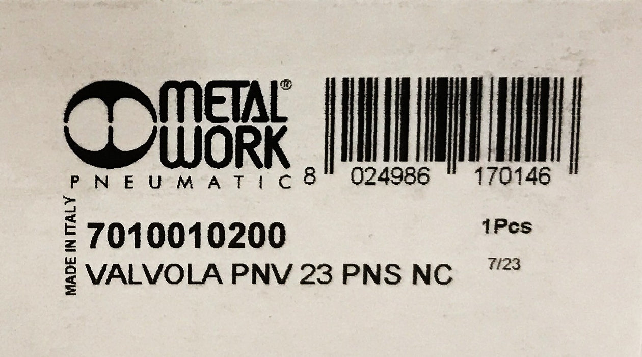 Metal Work Pneumatic Control Valve 7010010200 NOS