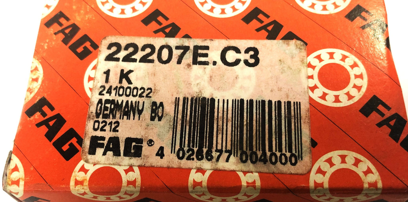 FAG Spherical Roller Bearing 22207E.C3 NOS