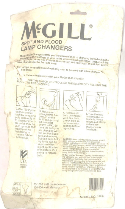 McGill Spot & Flood Bulb Lamp Changer 157-C NOS