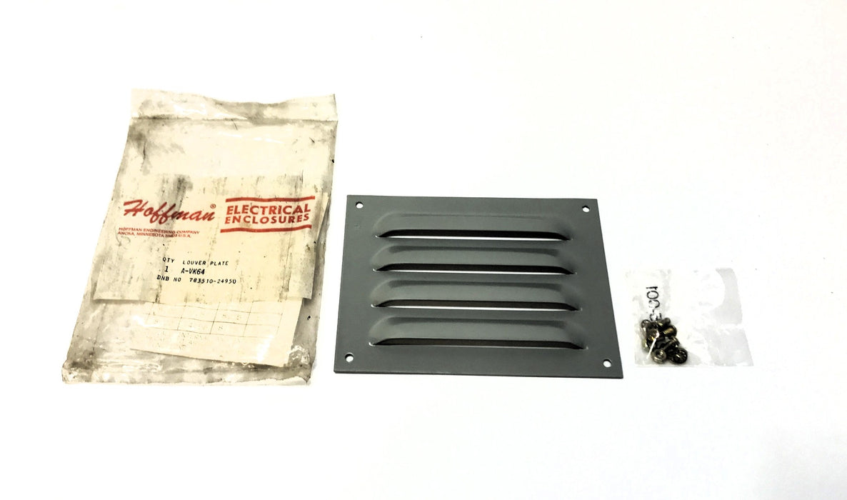 Hoffman Louver Plate W/ Hardware A-VK64 (783510-24950) NOS