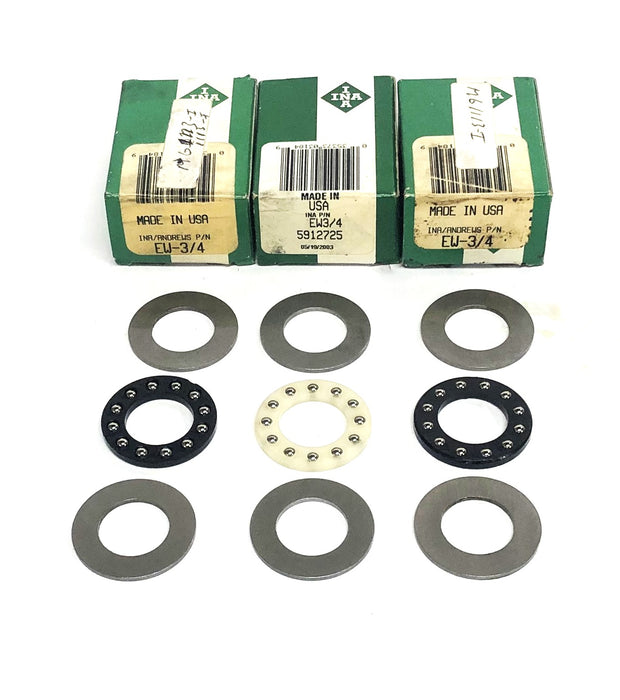 INA Thrust Ball Bearing EW3/4 [Lot of 3] NOS