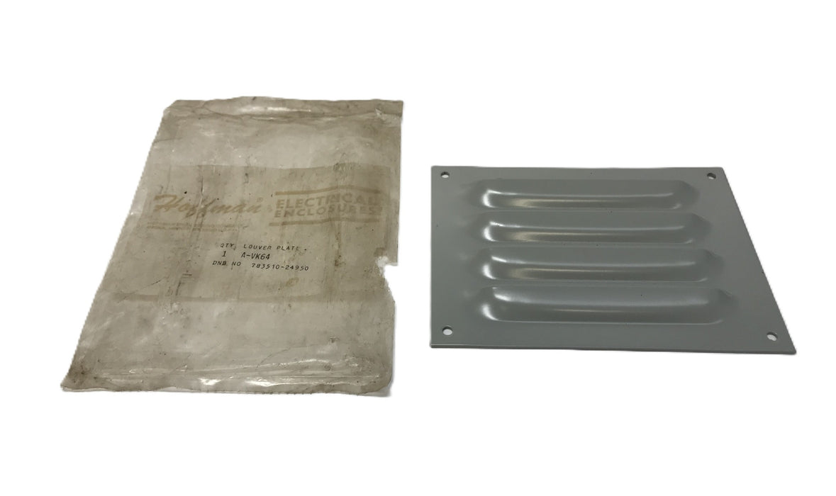 Hoffman Louver Plate Without Hardware A-VK64 (783510-24950) NOS