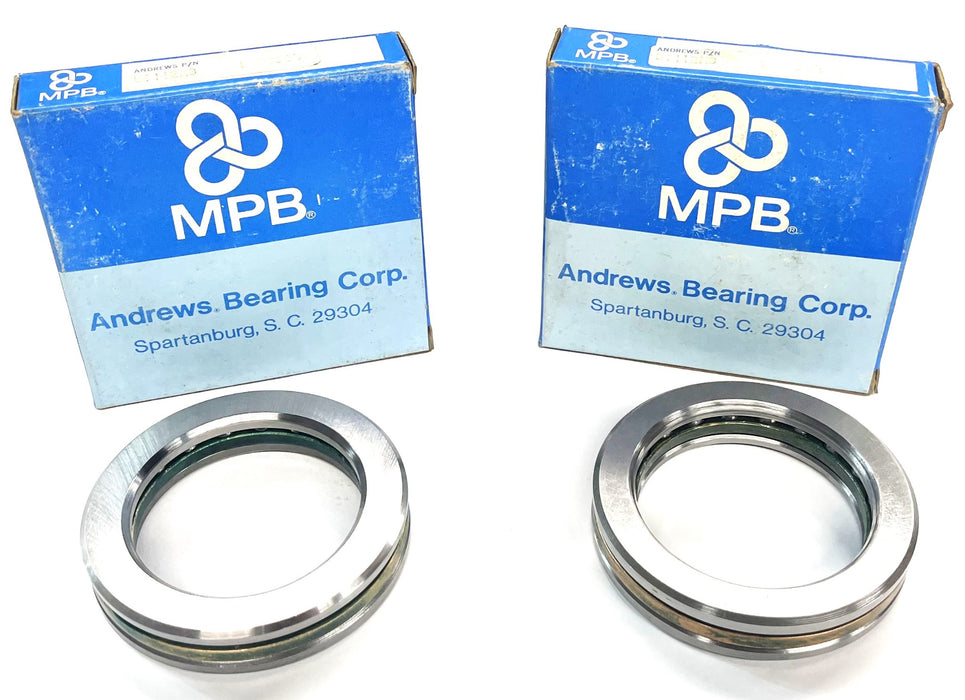 Andrews Bearing Corp Thrust Ball Bearing Assembly 51112 (51112M8) [Lot Of 2] NOS