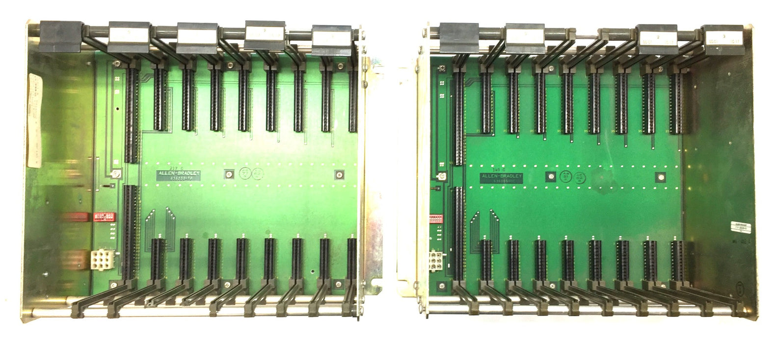 Allen-Bradley 8-Slotted Card Chassis Series A 1771-AB 636009-90C [Lot of 2] USED