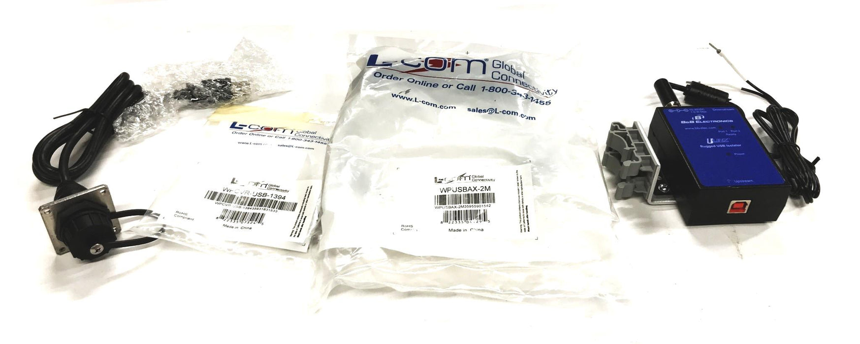 B&B Electronics USB to USB 2-Port Isolator Installation Package UHR402 NOS