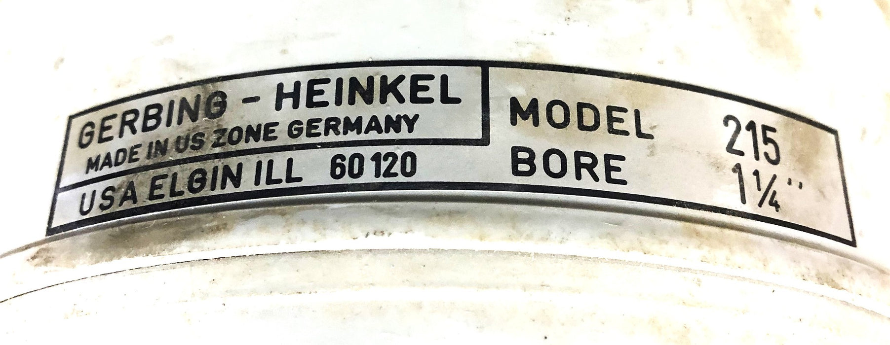 Gerbing-Heinkel 1-1/4 Inch Bore 1 Groove Variable Speed Sheave 215 NOS