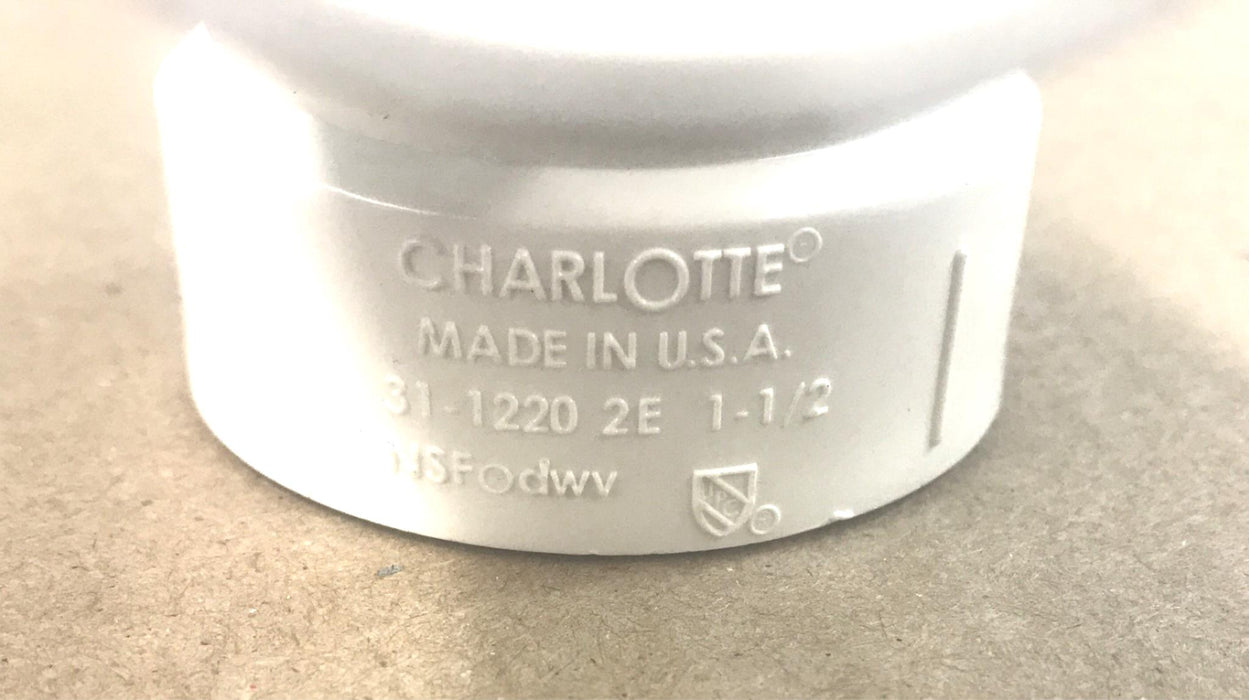 Charlotte PVC Hub X Hub 90 Deg Elbow 1-1/2" 31-1220 [Lot of 6] NOS