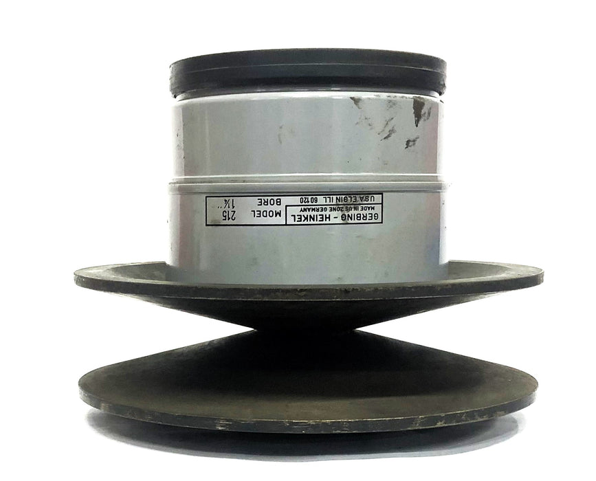 Gerbing-Heinkel 1-1/4 Inch Bore 1 Groove Variable Speed Sheave 215 NOS