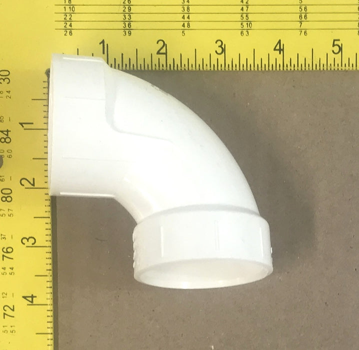 Charlotte PVC Hub X Hub 90 Deg Elbow 1-1/2" 31-1220 [Lot of 6] NOS