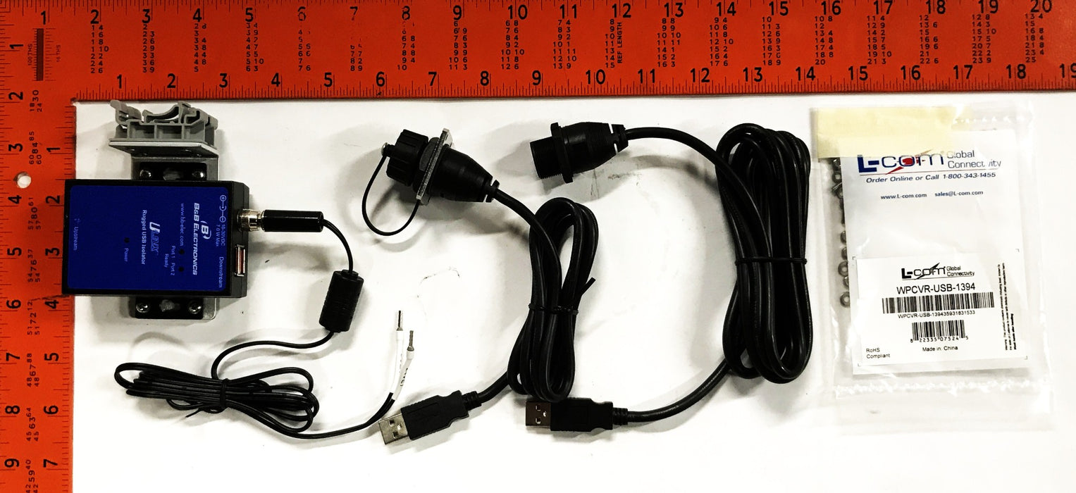 B&B Electronics USB to USB 2-Port Isolator Installation Package UHR402 NOS