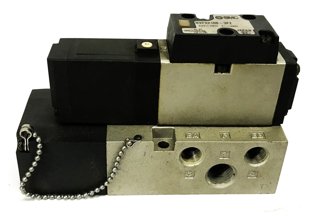 SMC Solenoid Valve with Base NVFS2100-3FZ/T113701 USED