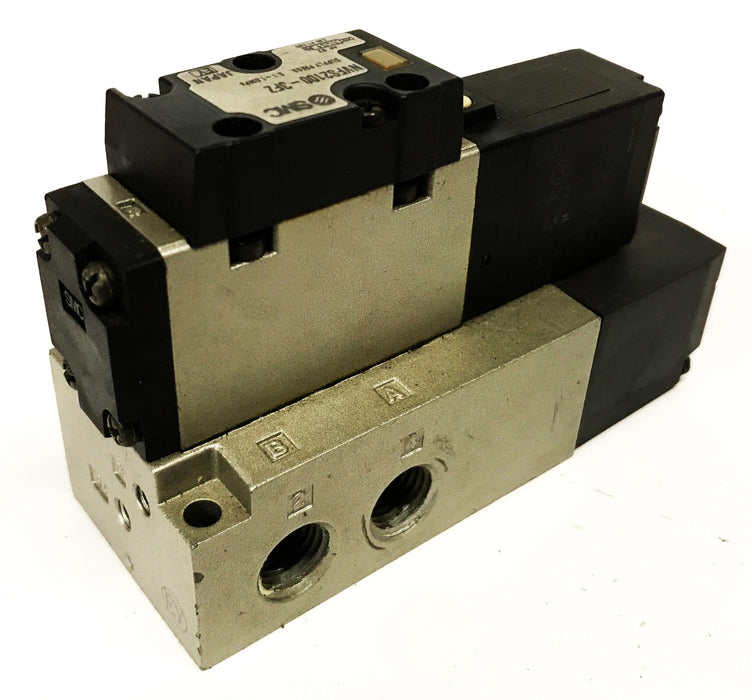 SMC Solenoid Valve with Base NVFS2100-3FZ/T113701 USED