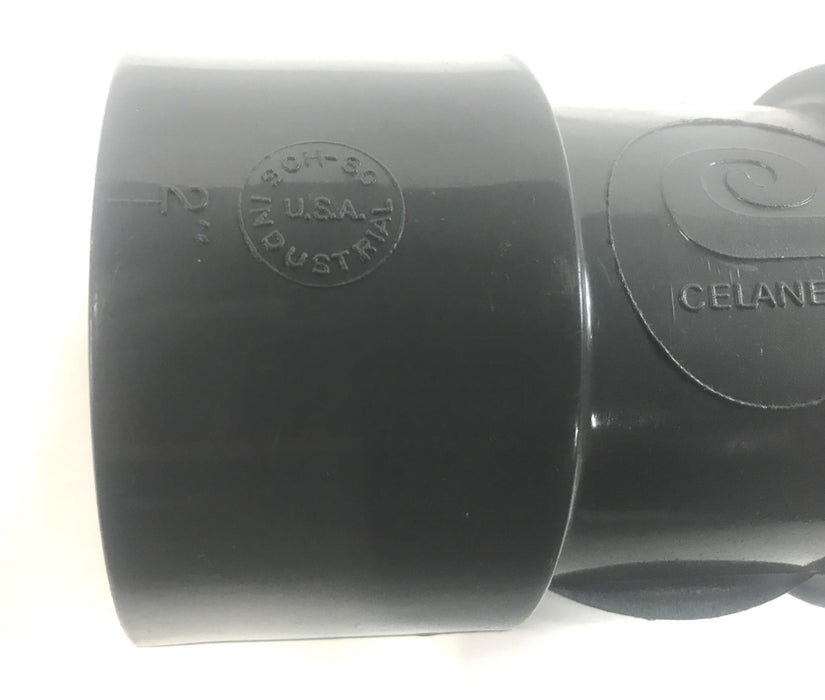 Celanese PVC I-1 SCH 80 2" Slip x Slip x Slip Tee NOS
