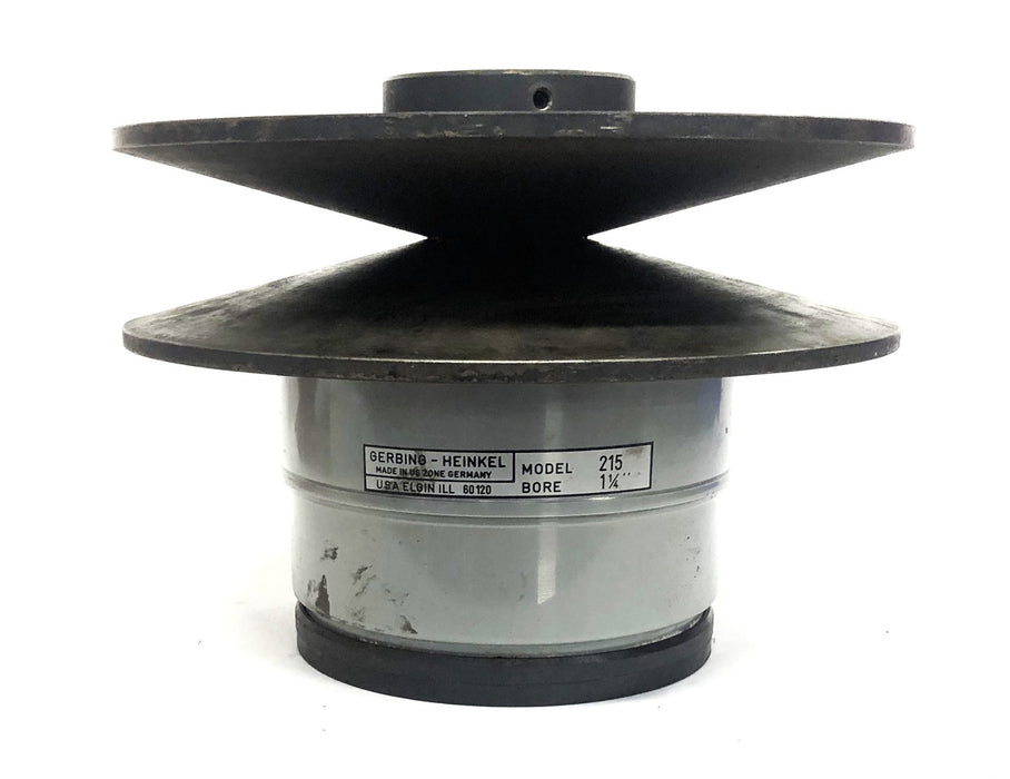 Gerbing-Heinkel 1-1/4 Inch Bore 1 Groove Variable Speed Sheave 215 NOS