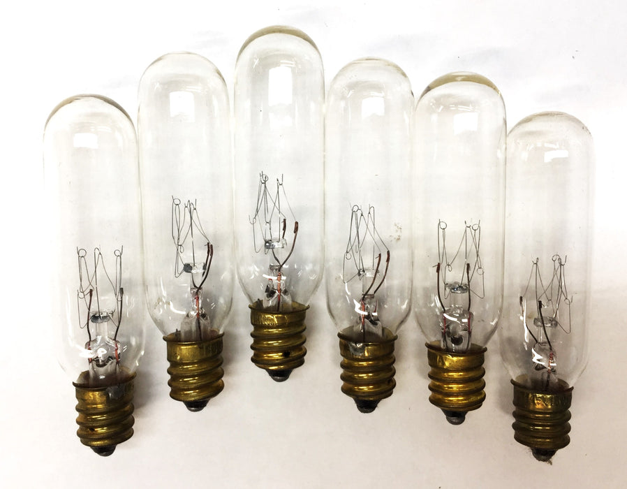 Unbranded T6 Type 15W Exit Sign Lamp Bulb 145V15 [Lot of 6] NOS