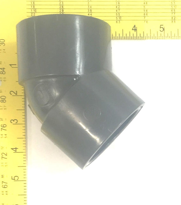 Celanese PVC I-1 SCH 80 45 Deg Elbow 2" Socket x Socket [Lot of 2] NOS
