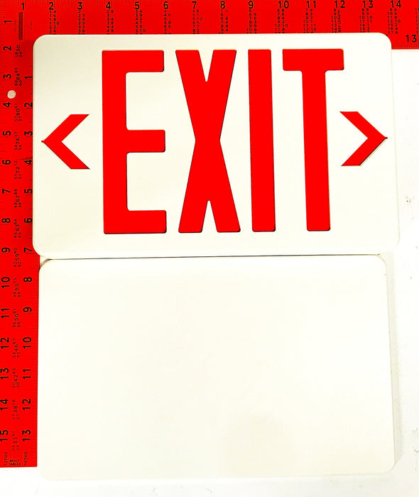 Uline Red and White Plastic "Exit" Sign H-1663 NOS