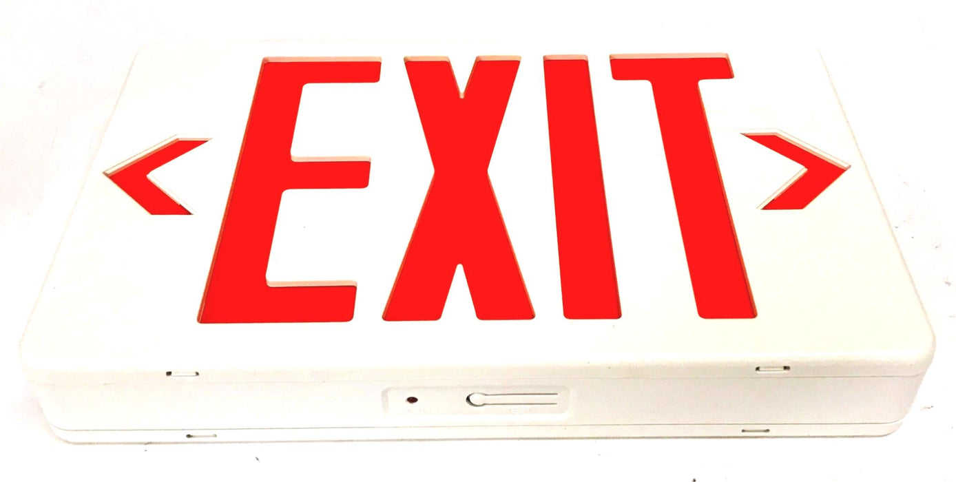 Uline Red and White Plastic "Exit" Sign H-1663 NOS