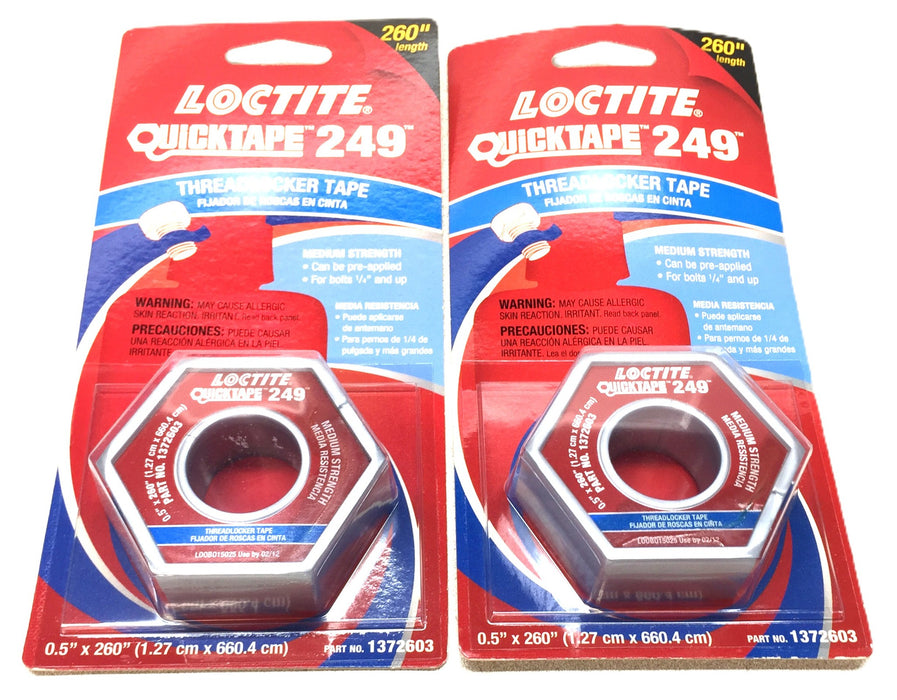 Loctite Quicktape 249 Threadlocker 0.5" x 260" Tape 1372603 [Lot of 2] NOS