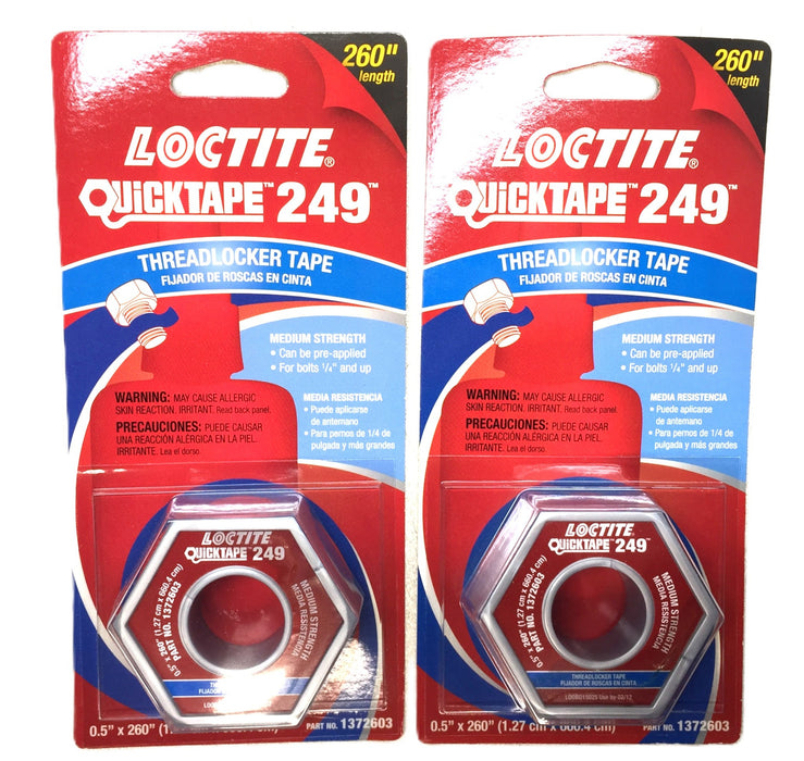 Loctite Quicktape 249 Threadlocker 0.5" x 260" Tape 1372603 [Lot of 2] NOS