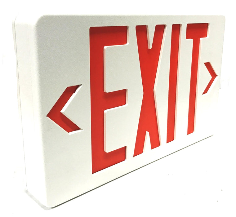 Uline Red and White Plastic "Exit" Sign H-1663 NOS