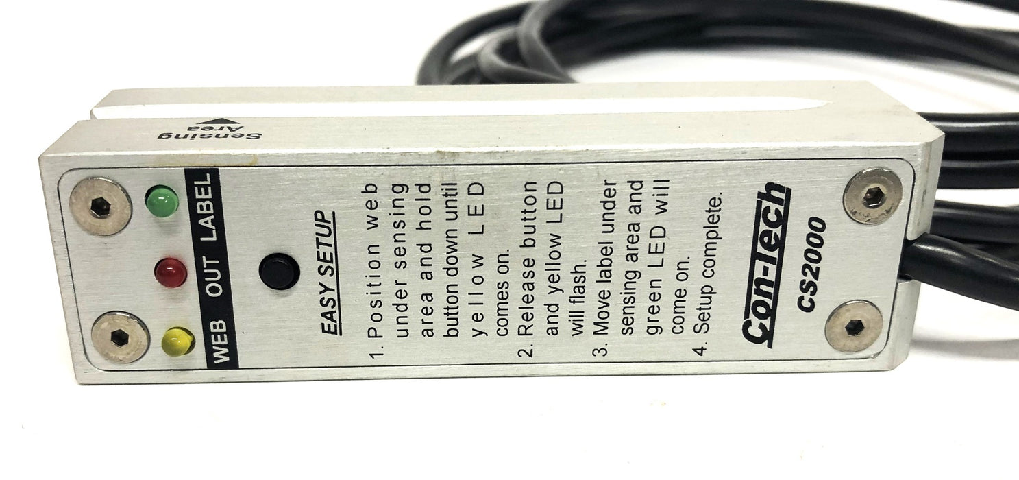 Con-tech Label Sensor With 8 Foot Cable CS2000 NOS