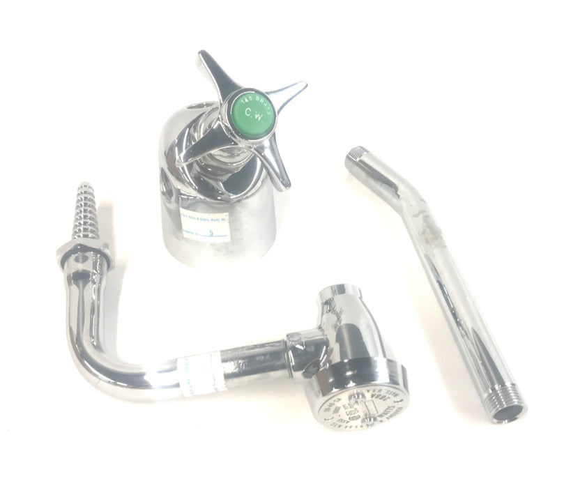 T&S Brass Combination Gas/Water Laboratory Faucet BL-6005-02 NOS