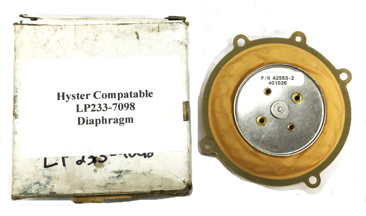 LPM Forklift Hyster Diaphragm LP233-4098 NOS