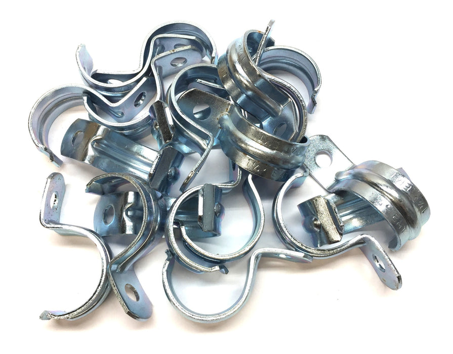 Neer 1-1/4" 1-Hole Stamped Steel Plated Strap Box 1904 (20pcs) NOS