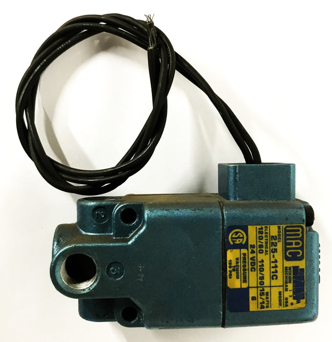 MAC Pneumatic Solenoid Valve 225-111C USED