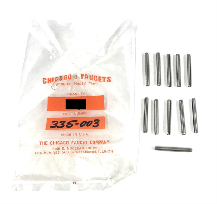 Chicago Faucets Pin 1/8" Diameter 1-1/4" OAL 335-003 [Lot of 11] NOS